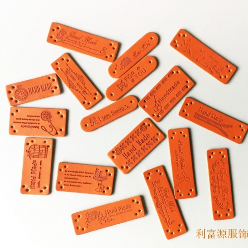 厂家直销PU皮皮标、仿真皮标